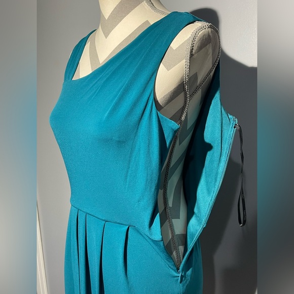 Calvin Klein One Shoulder Teal Dress - Picture 9 of 12